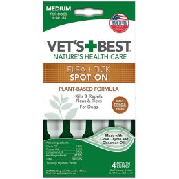 Vet's Best Flea and Tick Spot-On 3.1 ml 4 Count