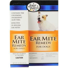 Four Paws Aloe Ear Mite Treatment for Dogs 3/4 Ounces