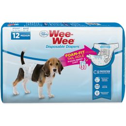 Wee-Wee Disposable Diapers, 12 Pack MEDIUM