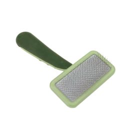 Safari Dog Soft Slicker Brush Light Green, Dark Green Medium