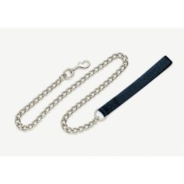 Titan Chain Dog Leash with Nylon Handle Black 4 mm x 4 ft