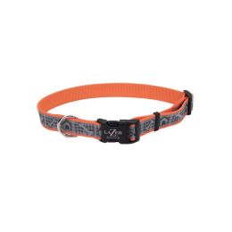 Lazer Brite Reflective Adjustable Dog Collar Orange 3/8 in x 8-12 in