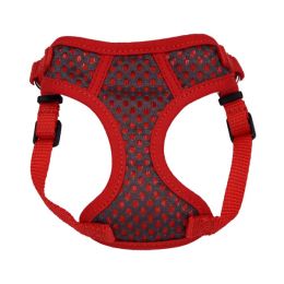 Comfort Soft Sport Wrap Adjustable Dog Harness Grey, Red Extra-Small 5/8 in x 16-19 in