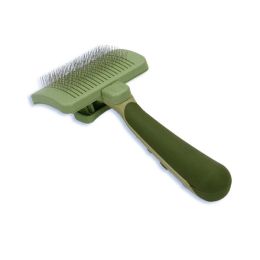 Safari Dog Self-Cleaning Slicker Brush Light Green, Dark Green Large