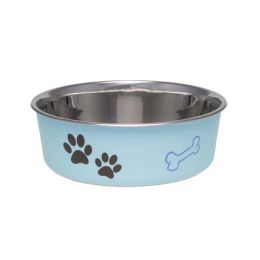 Loving Pets Classic Dog Bowl Paw Print & Bone Murano Medium