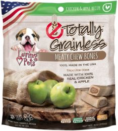 Loving Pets Totally Grainless Meaty Chew Bones - Chicken & Apple (size: Toy/Small Dogs - 6 oz - (Dogs up to 15 lbs))